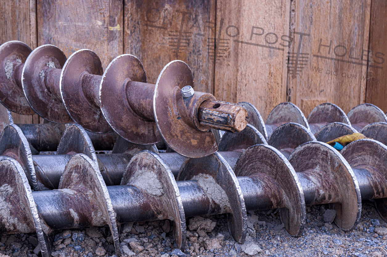 Spiral augers that are used to dig post holes